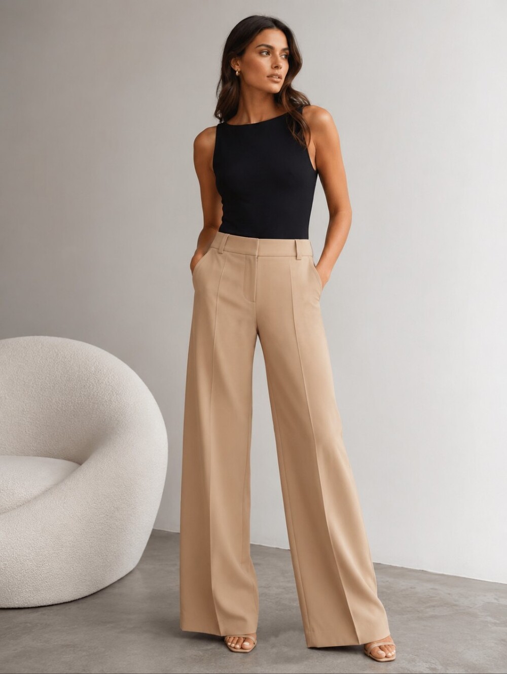 ❤️ A.L.C. WIDE LEG PANTS / TROUSERS, VIRGIN WOOL , 12 (31)